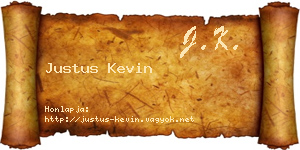 Justus Kevin névjegykártya